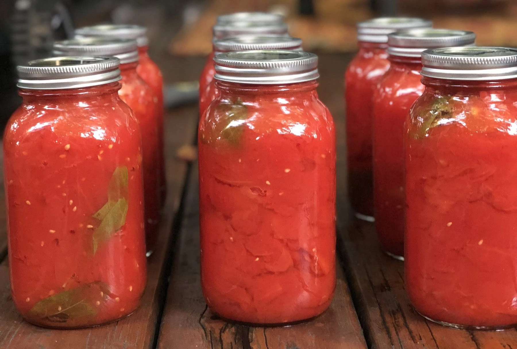 Conserves de tomates maison